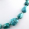 Estate turquoise & sterling silver necklace with sterling silver beads