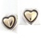 Pair of estate James Avery 14K yellow gold & sterling silver heart earrings