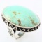 HUGE! Estate Barse sterling silver turquoise ring