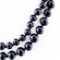 Estate polished onyx bead necklace