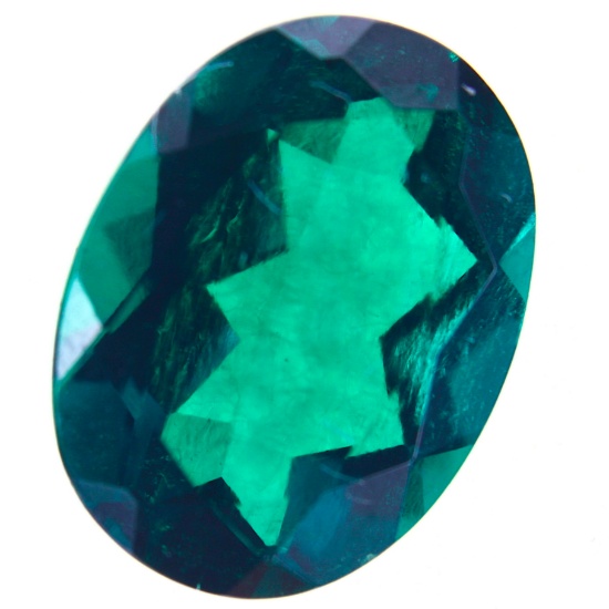 Unmounted lab-created emerald