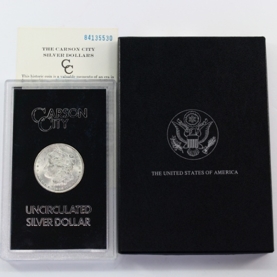 Certified 1884-CC U.S. Morgan silver dollar