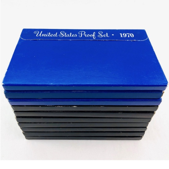 Continuous run of all 10 1970s U.S. proof sets