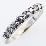 Estate 14K white gold diamond ring band