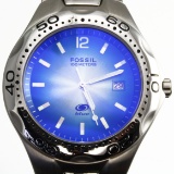 Estate Fossil Blue stainless steel wristwatch
