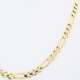 Estate 14K yellow gold figaro chain