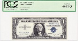 Certified 1957A star U.S. $1 blue seal silver certificate star banknote