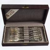 Antique Carl Gluck 6-piece .835 silver hors d'oeuvres fork set