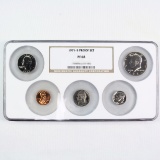 Certified 1971-S U.S. 5-piece proof set