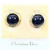 Pair of vintage Christian Dior gold plated earrings