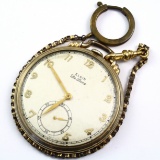 Circa 1942 17-jewel Elgin De Luxe open-face pocket watch