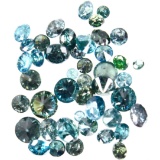 Unmounted blue diamonds