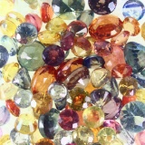 Unmounted multi-colored natural sapphires