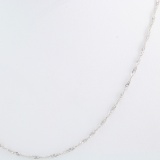 Estate 14K white gold Singapore chain