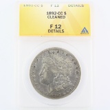 Certified 1892-CC U.S. Morgan silver dollar