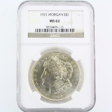 Certified 1921 U.S. Morgan silver dollar