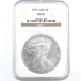 Certified 1996 U.S. American Eagle silver dollar