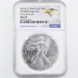 Certified 2018-(W) U.S. American Eagle silver dollar