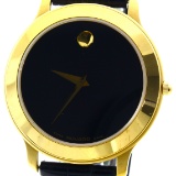 Estate Movado yellow gold-plated stainless steel wristwatch