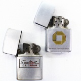 Pair of estate Zippo lighters