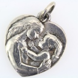 Estate James Avery sterling silver mother & child charm