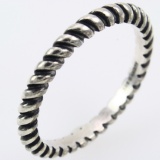 Estate James Avery sterling silver twisted ring