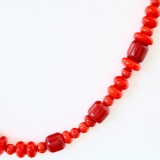 Estate coral & sterling silver necklace