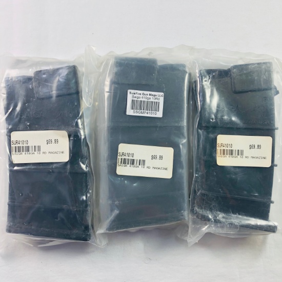 Lot of 3 new SureFire Saiga 410 ga 10-round capacity magazines