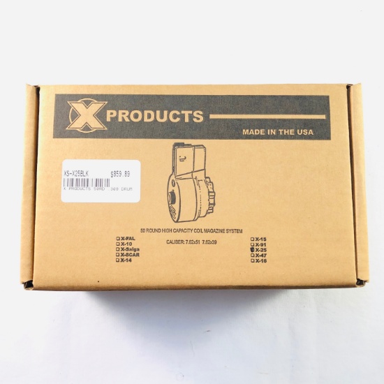 New X Products X-25 .308 Win 50-round capacity drum
