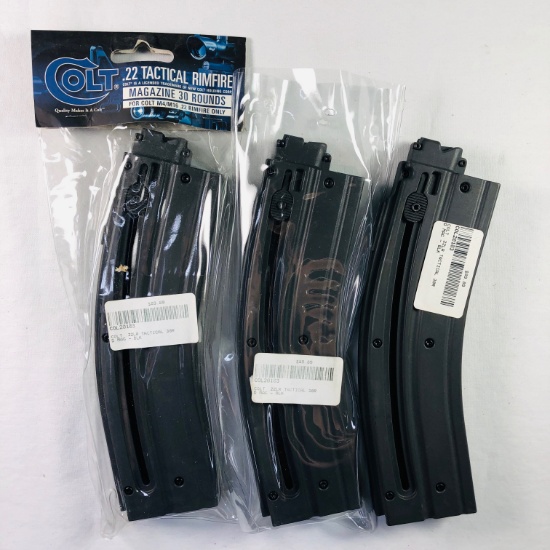 Lot of 3 new Colt M4/M16 .22 LR 30-round capacity magazines