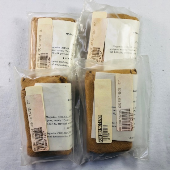 Lot of 4 new SureFire Saiga 7.62x39mm 10-round capacity magazines