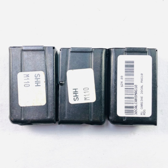 Lot of 3 new SHH M1 Carbine .30 Cal 10-round capacity magazines