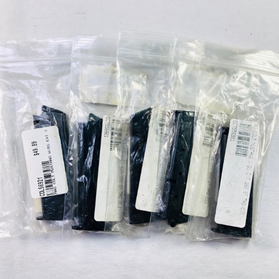 Lot of 5 new Colt Mustang .380 ACP 7-round capacity with BS EXT magazines