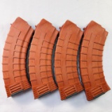 Lot of 4 new Tapco AK47 7.62x39mm 30-round capacity red magazines