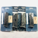 Lot of 4 new Beretta M85/86 .380 ACP 8-round capacity magazines