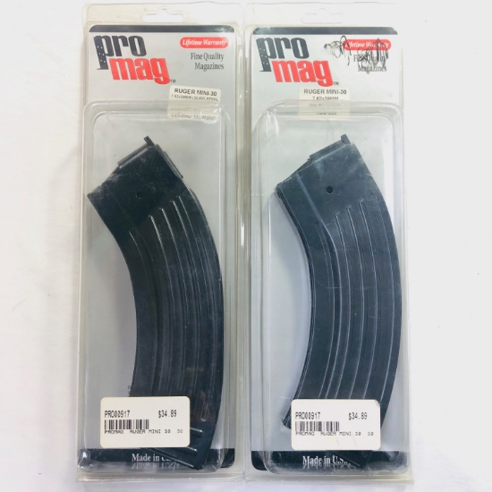 Lot of 2 new ProMag Ruger Mini-30 7.62x39mm magazines