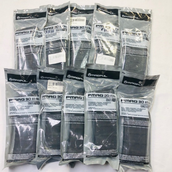 Lot of 10 new Magpul PMAG 30 AR/MR4 5.56x45mm 30-round capacity GEN M3 magazines