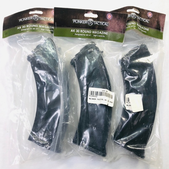 Lot of 3 new Plinker Tactical AK-47 .22 LR 30-round capacity magazines