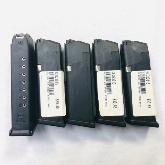 Lot of 5 new Glock G23 .40 S&W magazines