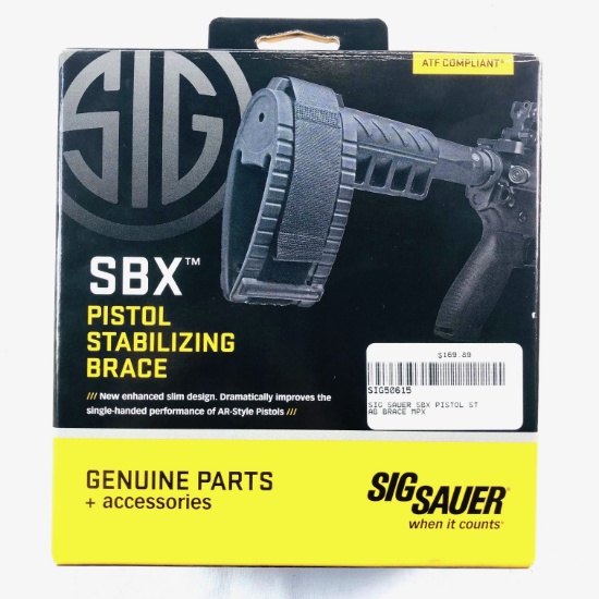 Lot of 2 new-in-the-box Sig Sauer SBX pistol stabilizing braces