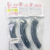 Lot of 3 new Tactical Innovations 10/22 .22 LR 25-round capacity black magazines