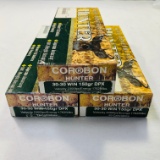 Lot of 60 rounds of new-in-the-box Cor-Bon Hunter .30-30 Win cal 150 gr DPX rifle ammo