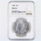 Certified 1890 U.S. Morgan silver dollar