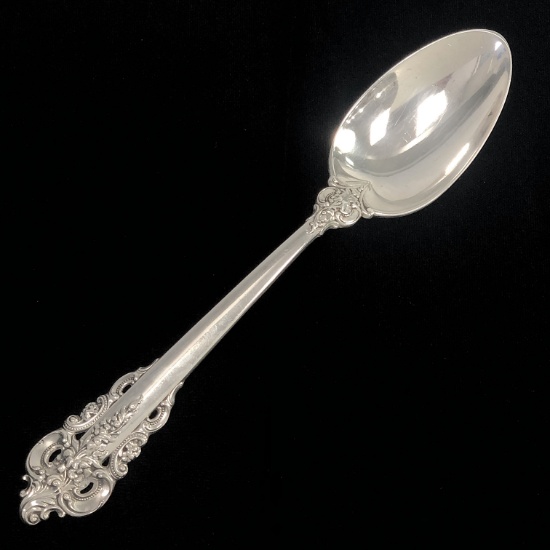 Estate Wallace Grande Baroque sterling silver large serving spoon