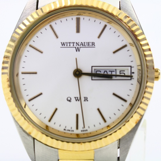Estate Wittnauer QWR two-tone wristwatch