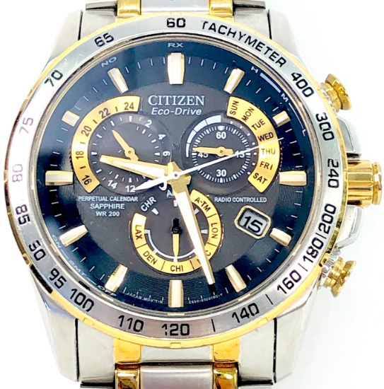 Estate Citizen Eco-Drive two-tone stainless steel wristwatch