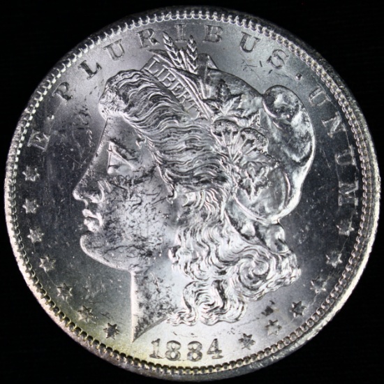 1884-CC Morgan silver dollar