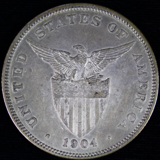 1904 proof Philippines 50 centavo