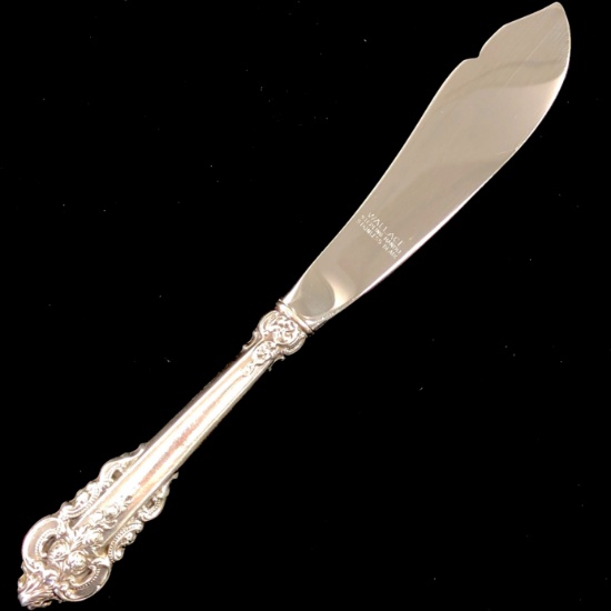 Estate Wallace Grande Baroque sterling silver master butter knife