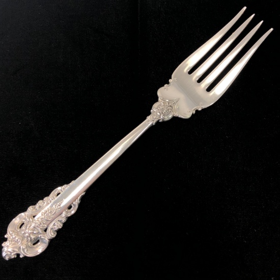 Estate Wallace Grande Baroque sterling silver serving fork